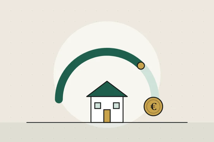 Illustration : maison sous une jauge de capacité d’emprunt